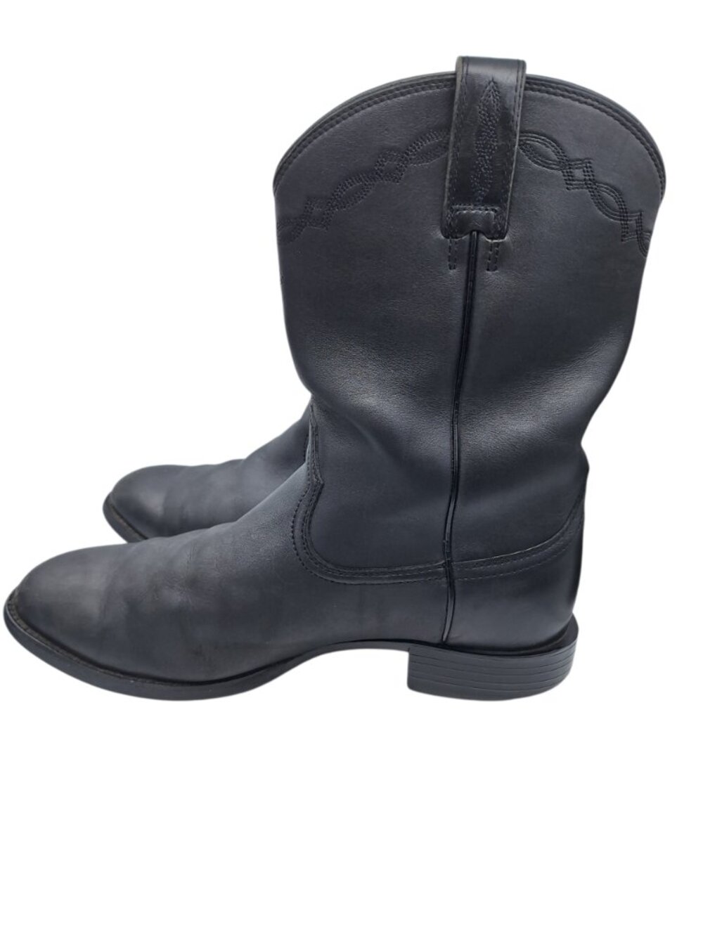 Ariat Men's Heritage Black Leather Roper Boots SZ 12 (Flawed) - Picture 5 of 15